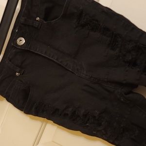 Redford Distressed Denim Bermuda Shorts